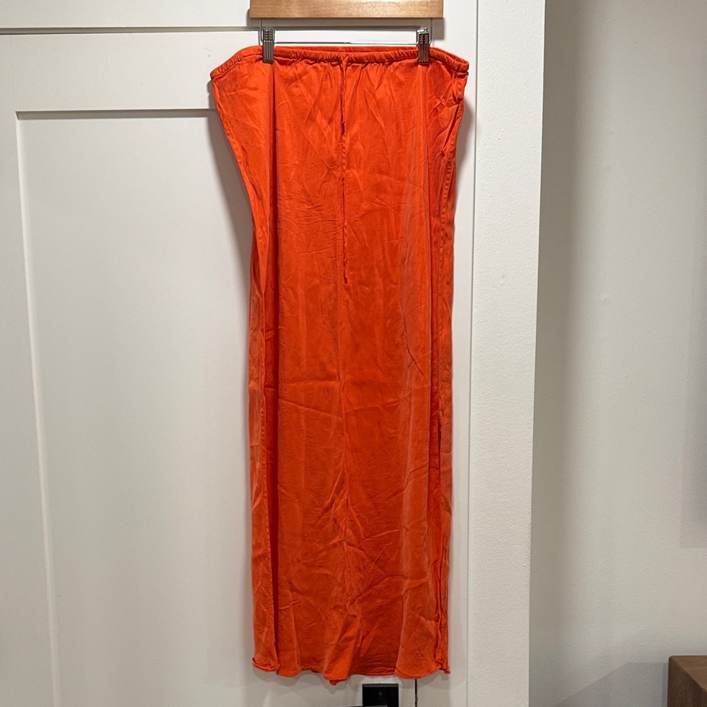 Madewell Orange Maxi Skirt